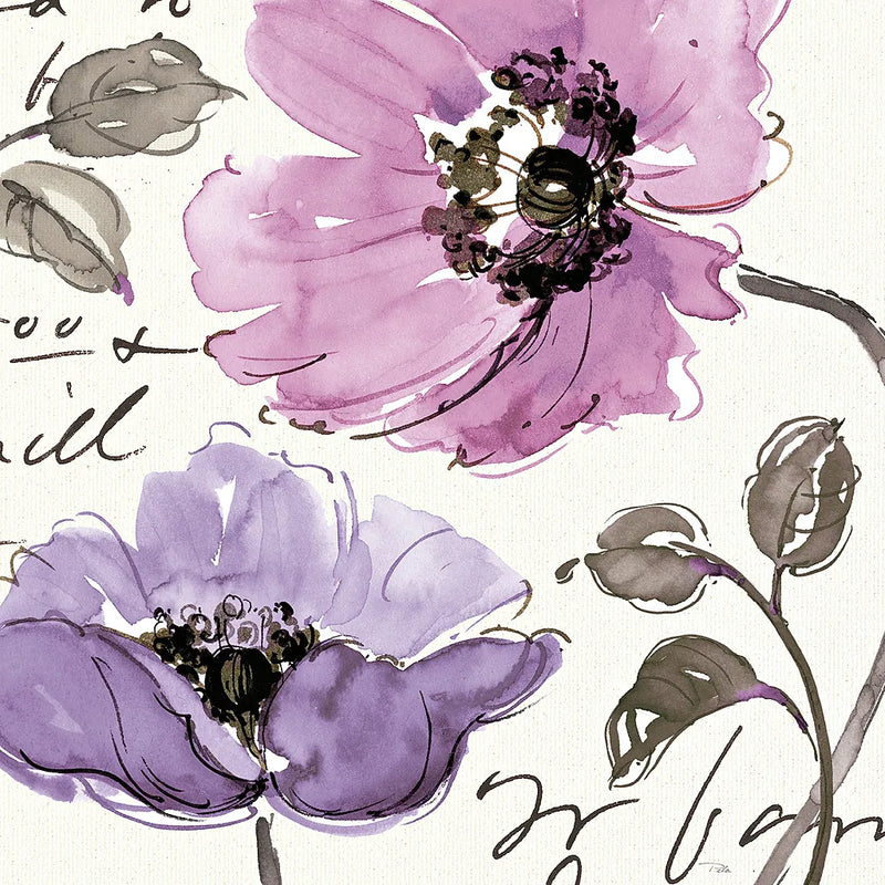 Floral Waltz Plum I by Pela Studio. SKU 8095a. Archival Giclee Fine art print for wall decor.