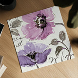 Floral Waltz Plum I by Pela Studio. Shown as a detailed flat fine art print, highlighting archival giclee quality. Available as an archival giclee rolled canvas, fine art paper, or poster print. SKU 8095a.