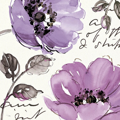 Floral Waltz Plum II by Pela Studio. SKU 8096a. Archival Giclee Fine art print for wall decor.