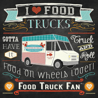 Food Truck Fan I by Pela Studio. SKU 21664a. Archival Giclee Fine art print for wall decor.