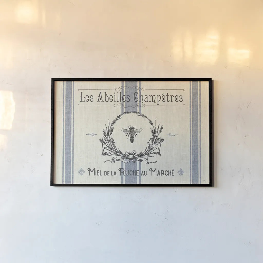 French Farmhouse I by Pela Studio. shown as a paper print in a black flame. Available as a archival giclee rolled canvas, fine art paper, or poster print. SKU 45584i.