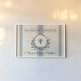 French Farmhouse I by Pela Studio. shown as a paper print in a white frame. Available as a archival giclee rolled canvas, fine art paper, or poster print. SKU 45584i.