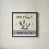 French Farmhouse II by Pela Studio. Shown in a sleek black glass frame for a contemporary gallery look. Available as an archival giclee rolled canvas, fine art paper, or poster print. SKU 45585a.