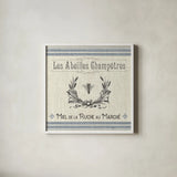French Farmhouse III by Pela Studio. Shown in a crisp white glass frame for a clean and minimalist style. Available as an archival giclee rolled canvas, fine art paper, or poster print. SKU 45586a.