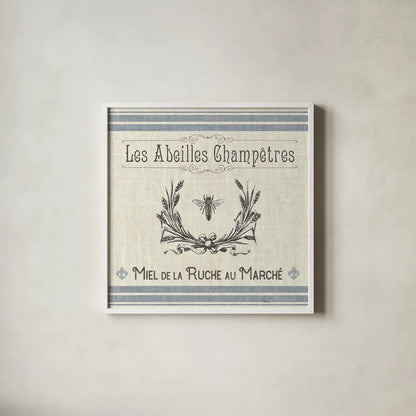 French Farmhouse III by Pela Studio. Shown in a crisp white glass frame for a clean and minimalist style. Available as an archival giclee rolled canvas, fine art paper, or poster print. SKU 45586a.