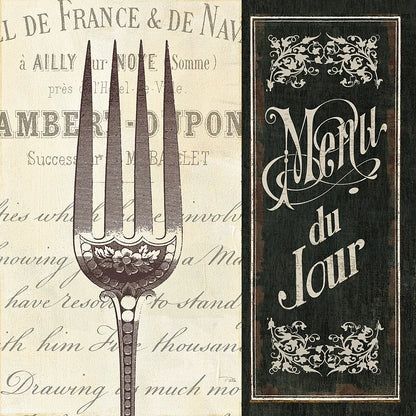 French Menu II by Pela Studio. SKU 6823a. Archival Giclee Fine art print for wall decor.