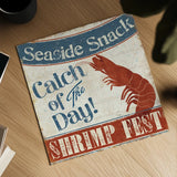 Fresh Seafood III by Pela Studio. Shown as a detailed flat fine art print, highlighting archival giclee quality. Available as an archival giclee rolled canvas, fine art paper, or poster print. SKU 11280a.
