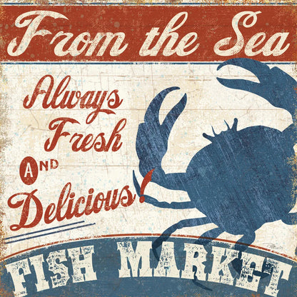 Fresh Seafood IV by Pela Studio. SKU 11281a. Archival Giclee Fine art print for wall decor.