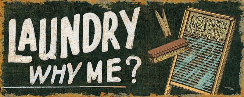 Funny Signs Laundry Why Me by Pela Studio