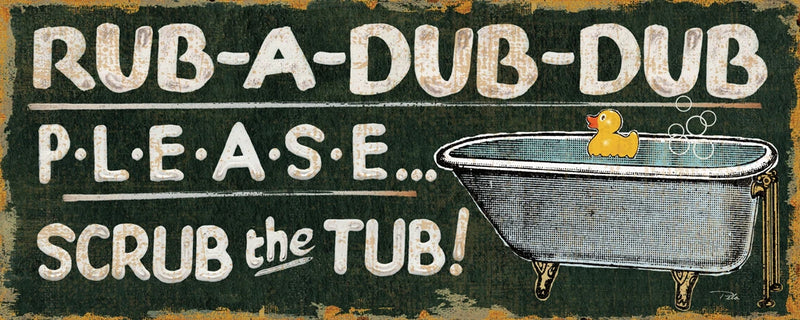 Funny Signs Rub a Dub Dub by Pela Studio