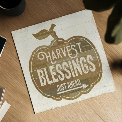 Harvest Blessings Just Ahead by Pela Studio. Shown as a detailed flat fine art print, highlighting archival giclee quality. Available as an archival giclee rolled canvas, fine art paper, or poster print. SKU 35665a.