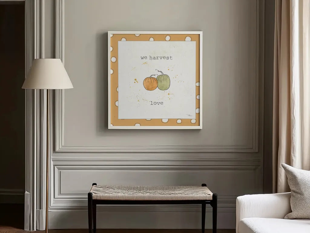 Harvest Cuties I Step 02C by Pela Studio. shown as a paper print in a white frame. Available as a archival giclee rolled canvas, fine art paper, or poster print. SKU 47508a.