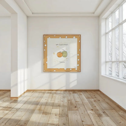 Harvest Cuties I Step 02C by Pela Studio. shown as a paper print in a natural frame. Available as a archival giclee rolled canvas, fine art paper, or poster print. SKU 47508a.