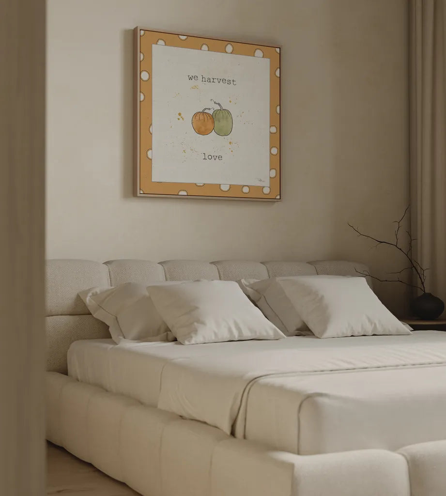 Harvest Cuties I Step 02C by Pela Studio. shown as a paper print in a natural frame. Available as a archival giclee rolled canvas, fine art paper, or poster print. SKU 47508a.