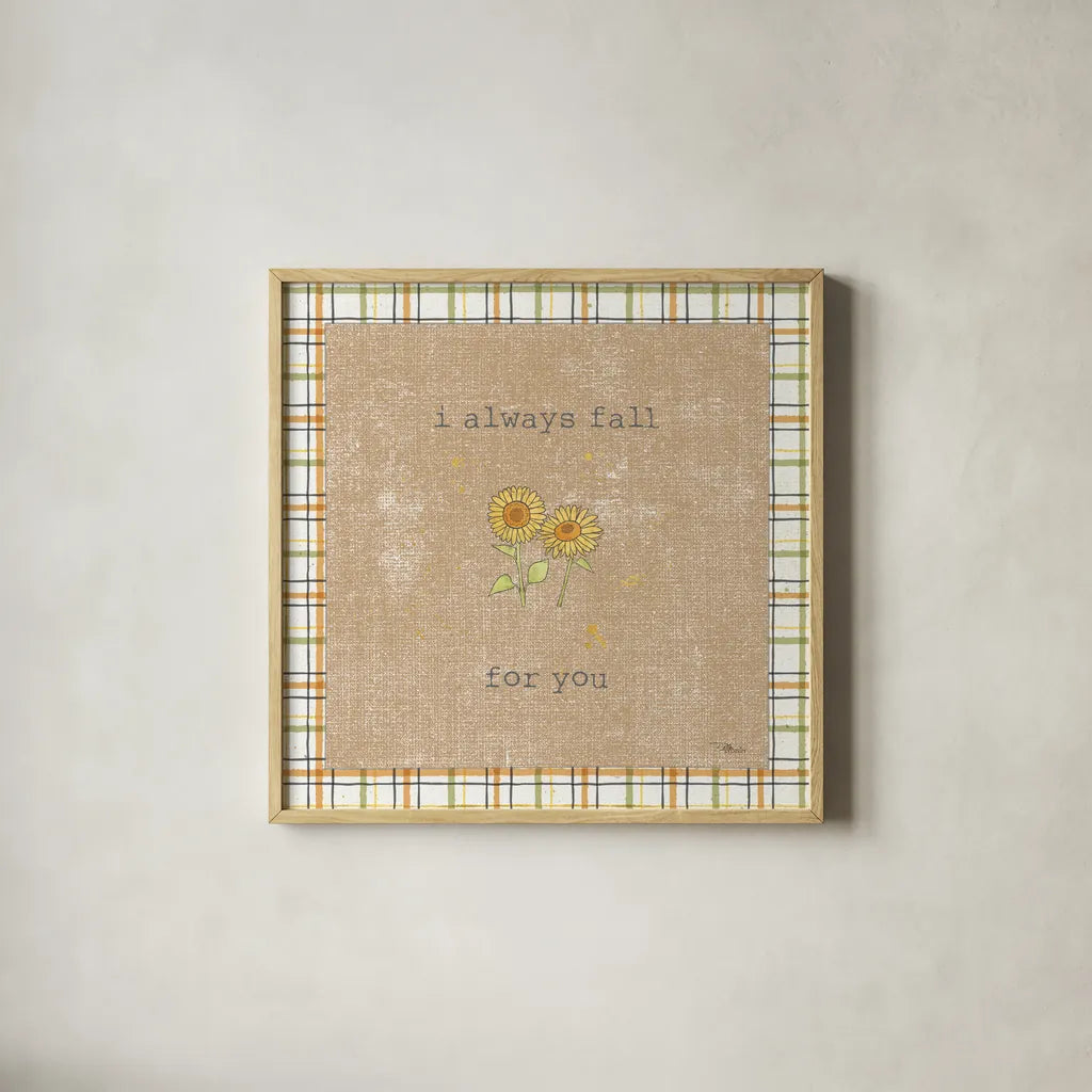 Harvest Cuties II Brown by Pela Studio. Shown in a natural wood glass frame for a timeless modern aesthetic. Available as an archival giclee rolled canvas, fine art paper, or poster print. SKU 47509a.