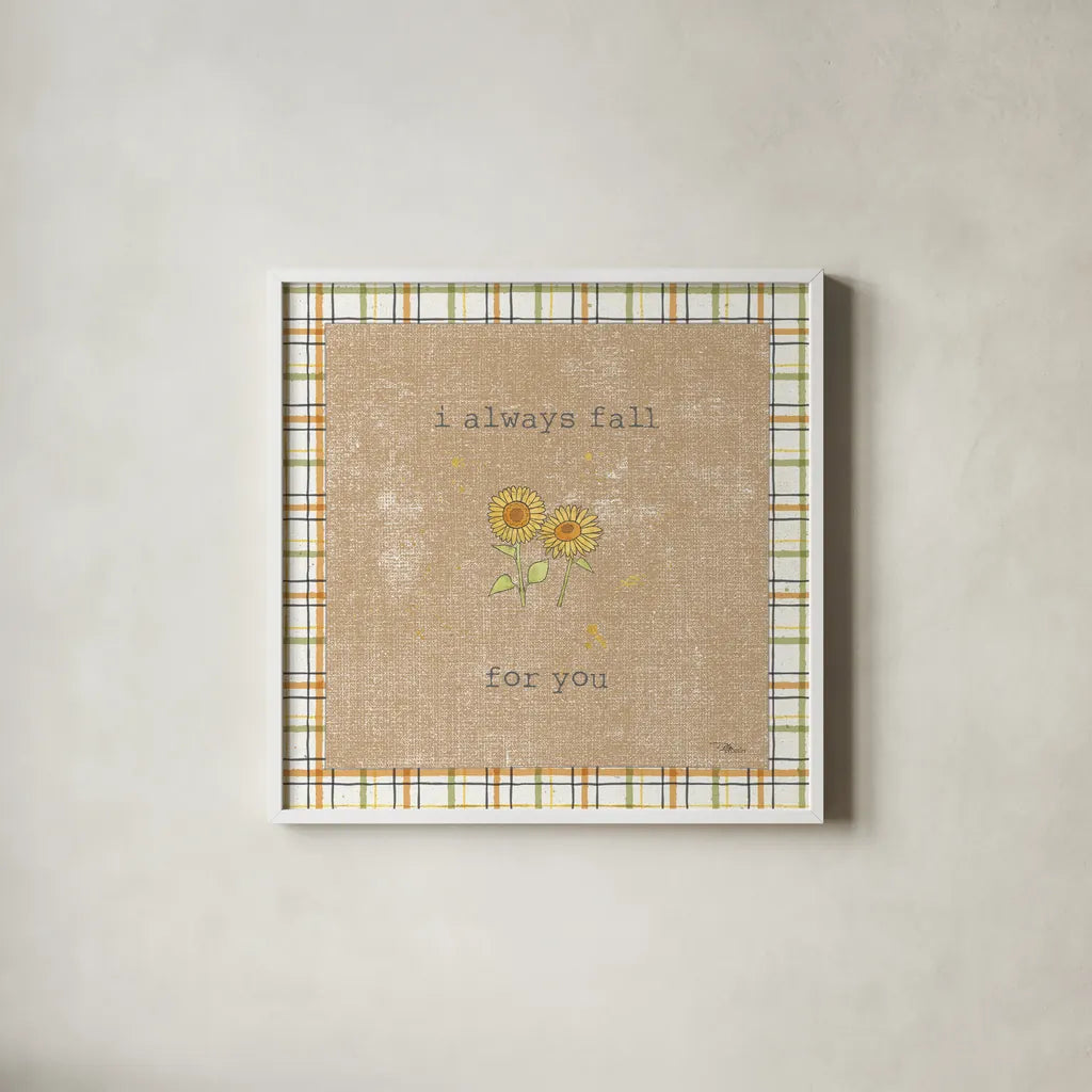 Harvest Cuties II Brown by Pela Studio. Shown in a crisp white glass frame for a clean and minimalist style. Available as an archival giclee rolled canvas, fine art paper, or poster print. SKU 47509a.