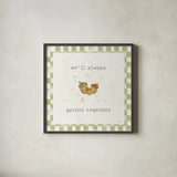 Harvest Cuties IV Step 05B by Pela Studio. Shown in a sleek black glass frame for a contemporary gallery look. Available as an archival giclee rolled canvas, fine art paper, or poster print. SKU 47511a.