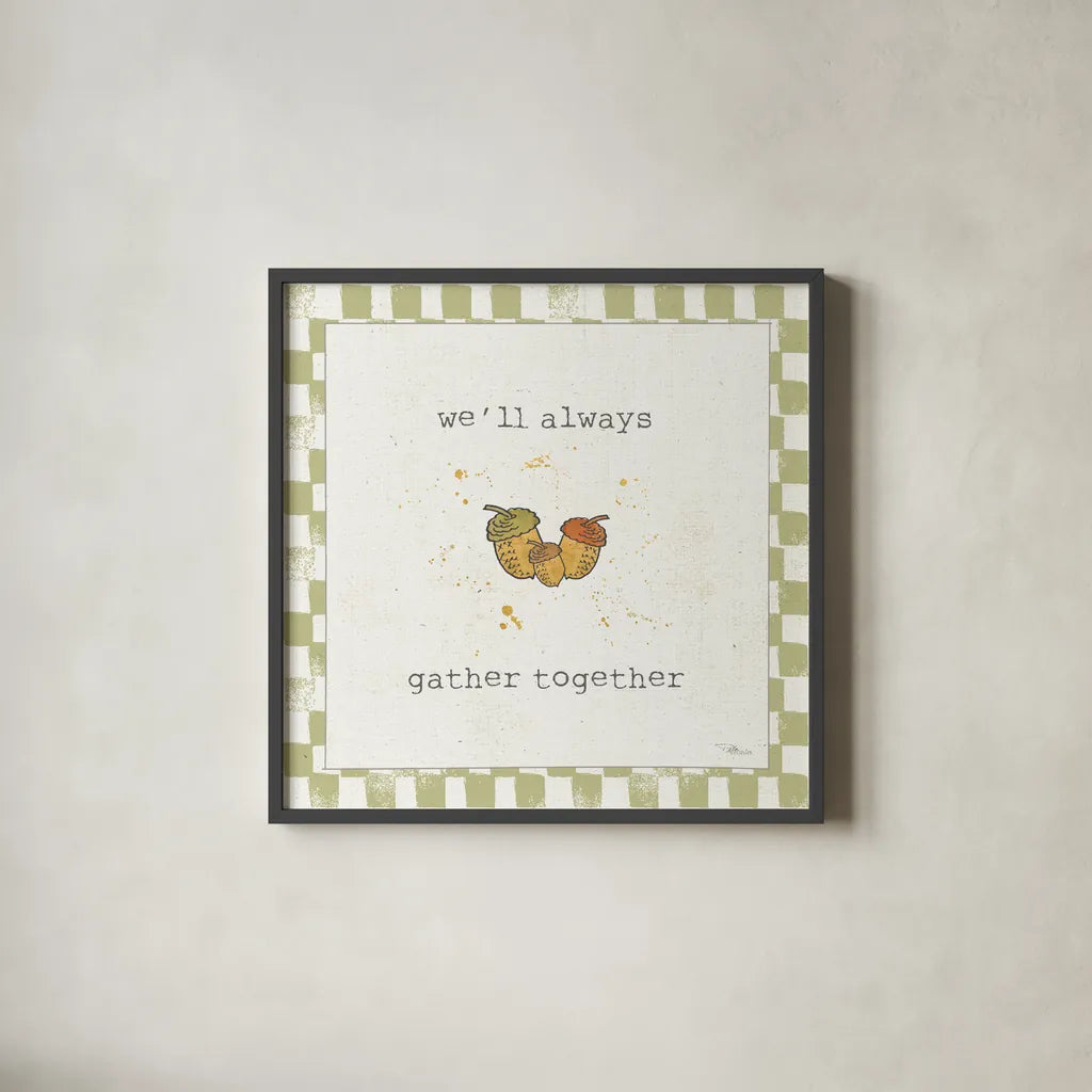 Harvest Cuties IV Step 05B by Pela Studio. Shown in a sleek black glass frame for a contemporary gallery look. Available as an archival giclee rolled canvas, fine art paper, or poster print. SKU 47511a.