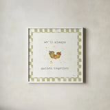 Harvest Cuties IV Step 05B by Pela Studio. Shown in a crisp white glass frame for a clean and minimalist style. Available as an archival giclee rolled canvas, fine art paper, or poster print. SKU 47511a.