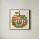 Harvest Signs I by Pela Studio. Shown in a sleek black glass frame for a contemporary gallery look. Available as an archival giclee rolled canvas, fine art paper, or poster print. SKU 35218a.