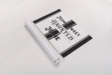 Home Sweet Haunted Home BW by Pela Studio. shown as a rolled paper print. Available as archival giclee rolled canvas, fine art paper, or poster print. SKU 68426i.