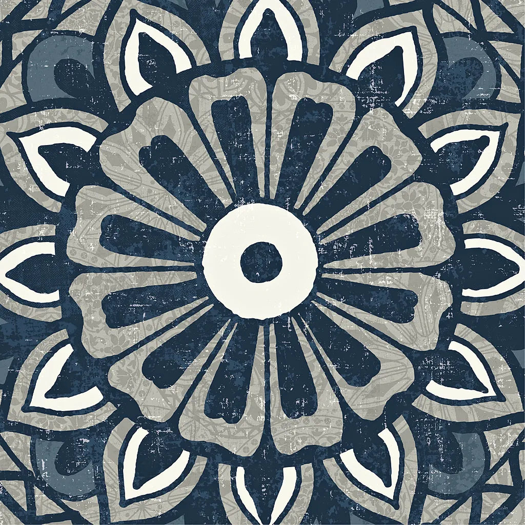 Inspired India Blue IV by Pela Studio. SKU 21055a. Archival Giclee Fine art print for wall decor.