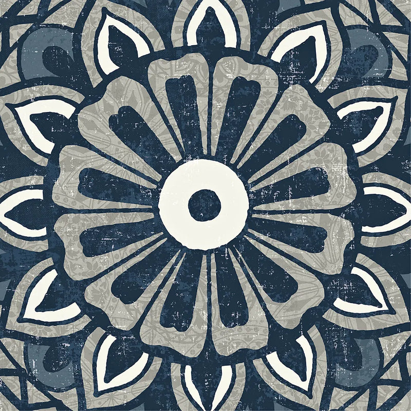 Inspired India Blue IV by Pela Studio. SKU 21055a. Archival Giclee Fine art print for wall decor.