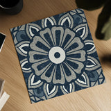 Inspired India Blue IV by Pela Studio. Shown as a detailed flat fine art print, highlighting archival giclee quality. Available as an archival giclee rolled canvas, fine art paper, or poster print. SKU 21055a.