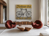 Joy Ride II by Pela Studio. Shown as extra-large giant wall art in a modern living room. Available as an archival giclee rolled canvas, fine art paper, or poster print. SKU 14837a.