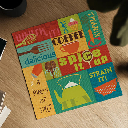 Kitchen It I by Pela Studio. Shown as a detailed flat fine art print, highlighting archival giclee quality. Available as an archival giclee rolled canvas, fine art paper, or poster print. SKU 10720a.