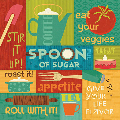 Kitchen It II by Pela Studio. SKU 10721a. Archival Giclee Fine art print for wall decor.