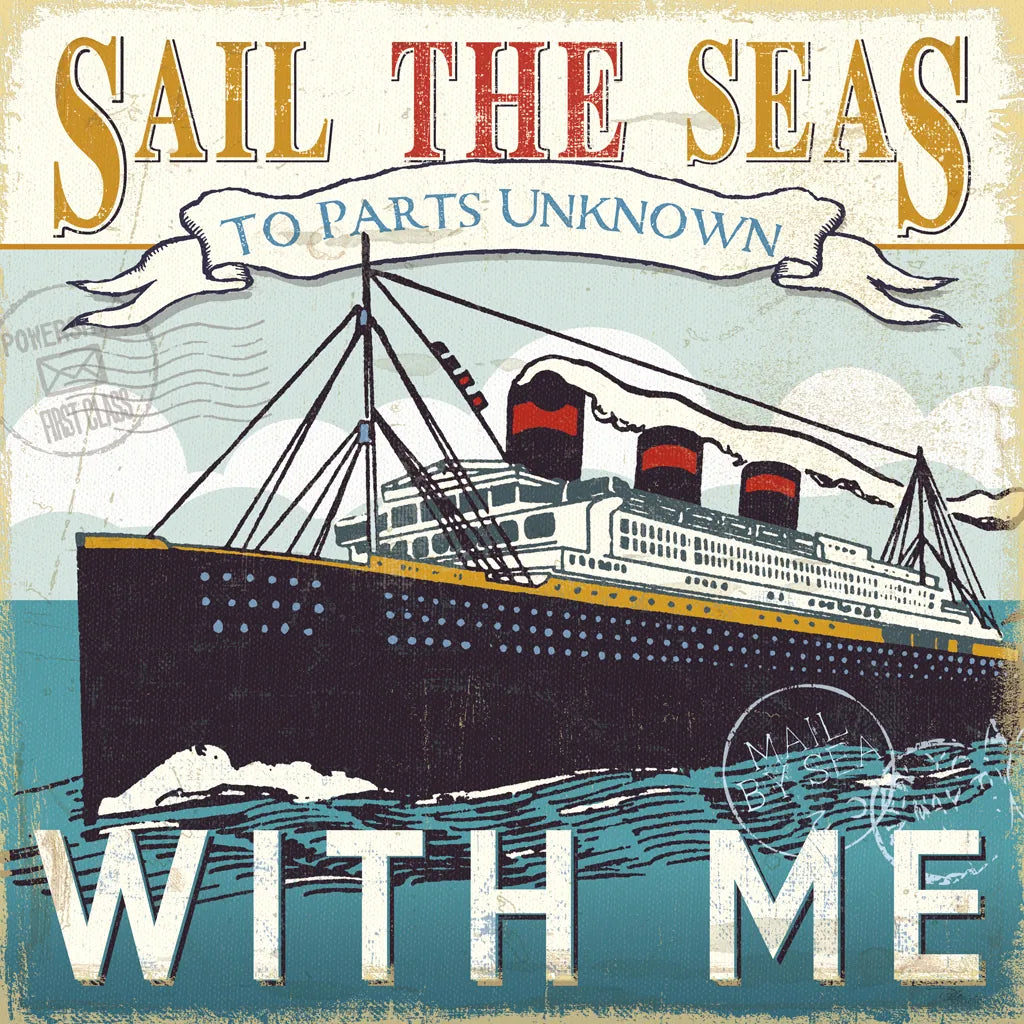 Lets Travel I by Pela Studio. SKU 10861a. Archival Giclee Fine art print for wall decor.