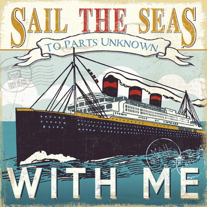 Lets Travel I by Pela Studio. SKU 10861a. Archival Giclee Fine art print for wall decor.