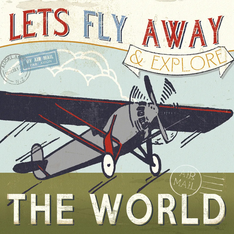 Lets Travel II by Pela Studio. SKU 10862a. Archival Giclee Fine art print for wall decor.