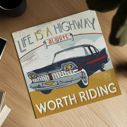 Lets Travel III by Pela Studio. Shown as a detailed flat fine art print, highlighting archival giclee quality. Available as an archival giclee rolled canvas, fine art paper, or poster print. SKU 10863a.