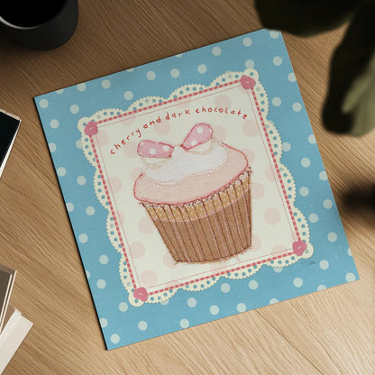 Lil Cupcakes II by Pela Studio. Shown as a detailed flat fine art print, highlighting archival giclee quality. Available as an archival giclee rolled canvas, fine art paper, or poster print. SKU 29483a.