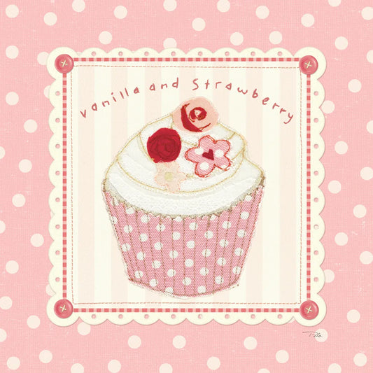 Lil Cupcakes Pink I by Pela Studio. SKU 100983a. Archival Giclee Fine art print for wall decor.