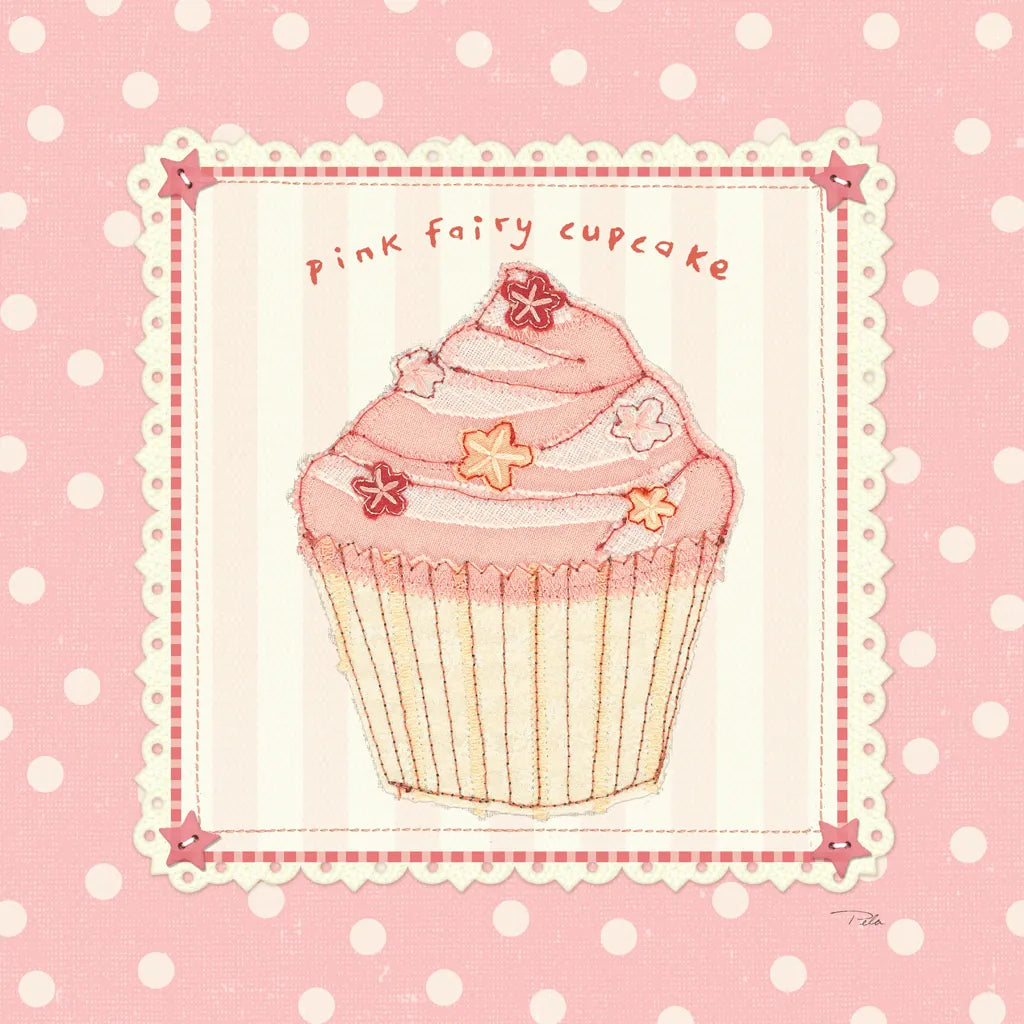 Lil Cupcakes Pink III by Pela Studio. SKU 100985a. Archival Giclee Fine art print for wall decor.