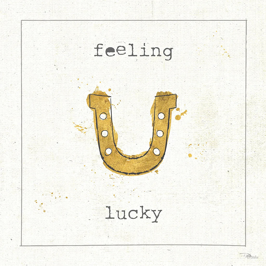 Lil Memos Feeling Lucky by Pela Studio. SKU 28479a. Archival Giclee Fine art print for wall decor.