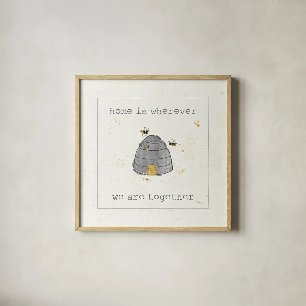 Lil Memos I by Pela Studio. Shown in a natural wood glass frame for a timeless modern aesthetic. Available as an archival giclee rolled canvas, fine art paper, or poster print. SKU 18544a.