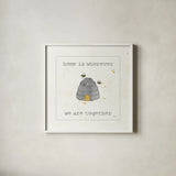 Lil Memos I by Pela Studio. Shown in a crisp white glass frame for a clean and minimalist style. Available as an archival giclee rolled canvas, fine art paper, or poster print. SKU 18544a.