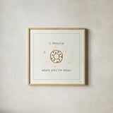 Lil Sweeties II by Pela Studio. Shown in a natural wood glass frame for a timeless modern aesthetic. Available as an archival giclee rolled canvas, fine art paper, or poster print. SKU 25329a.
