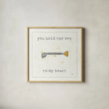 Love Notes IX by Pela Studio. Shown in a natural wood glass frame for a timeless modern aesthetic. Available as an archival giclee rolled canvas, fine art paper, or poster print. SKU 17210a.