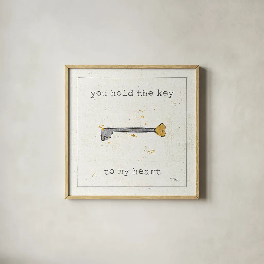 Love Notes IX by Pela Studio. Shown in a natural wood glass frame for a timeless modern aesthetic. Available as an archival giclee rolled canvas, fine art paper, or poster print. SKU 17210a.