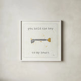 Love Notes IX by Pela Studio. Shown in a crisp white glass frame for a clean and minimalist style. Available as an archival giclee rolled canvas, fine art paper, or poster print. SKU 17210a.