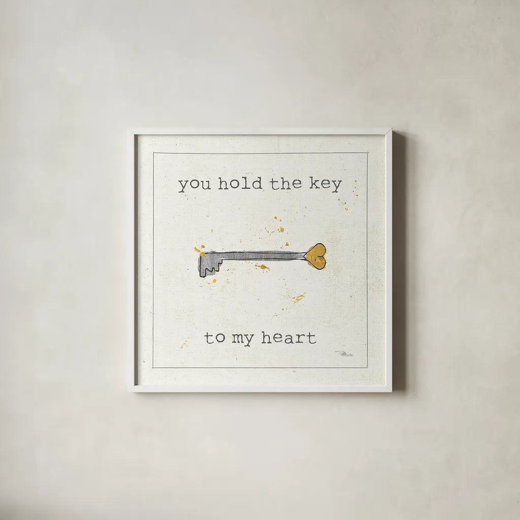 Love Notes IX by Pela Studio. Shown in a crisp white glass frame for a clean and minimalist style. Available as an archival giclee rolled canvas, fine art paper, or poster print. SKU 17210a.