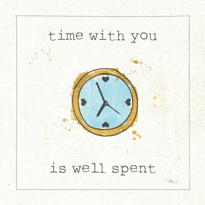 Love Notes X Turquoise Clock by Pela Studio. SKU 41690a. Archival Giclee Fine art print for wall decor.
