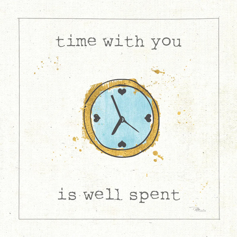 Love Notes X Turquoise Clock by Pela Studio. SKU 41690a. Archival Giclee Fine art print for wall decor.