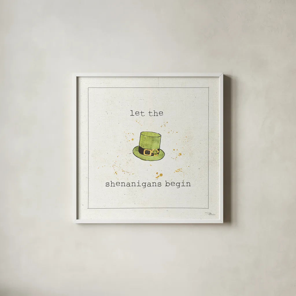 Lucky Cuties II by Pela Studio. Shown in a crisp white glass frame for a clean and minimalist style. Available as an archival giclee rolled canvas, fine art paper, or poster print. SKU 39264a.