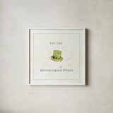 Lucky Cuties II by Pela Studio. Shown in a crisp white glass frame for a clean and minimalist style. Available as an archival giclee rolled canvas, fine art paper, or poster print. SKU 39264a.
